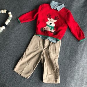 18m Reindeer Sweater Outfit
